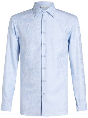 ETRO chemise fleurie à manches longues - Bleu