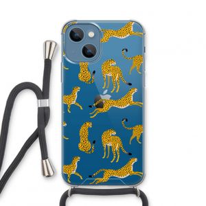 Luipaard: iPhone 13 mini Transparant Hoesje met koord