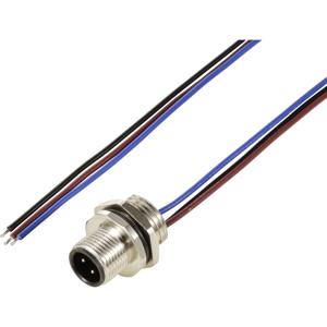 TRU COMPONENTS TC-12833204 Sensor/actuator inbouwstekker M12 Aantal polen (sensoren): 3 Stekker, inbouw 0.5 m 1 stuk(s)