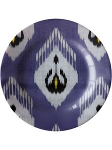 Les-Ottomans assiette en céramique Ikat (28 cm) - Violet