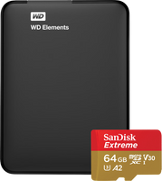 WD Elements Portable 5TB + SanDisk MicroSDXC Extreme 64GB - thumbnail