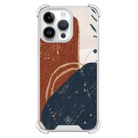 iPhone 14 Pro Max shockproof hoesje - Abstract terracotta