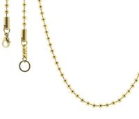 Qoss Ballchain Ketting Karin Goud 3 mm 85 cm Qoss Ballchain Ketting Karin Goud 3 mm 85 cm