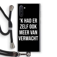 Meer verwacht  - Zwart: Samsung Galaxy Note 10 Transparant Hoesje met koord - thumbnail