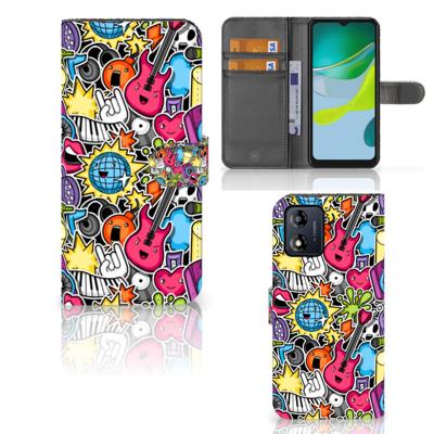 Motorola Moto E13 4G | Wallet Case | met Pasjes | Punk Rock