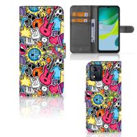 Motorola Moto E13 4G | Wallet Case | met Pasjes | Punk Rock