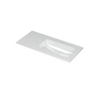 INK Aspekt Wastafel Porselein Rechts met 1 Kraangat - 1000x450x15 mm - Glans Wit