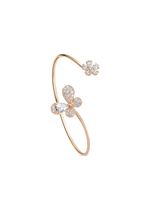 David Morris bracelet jonc en or rose 18ct pavé de diamants