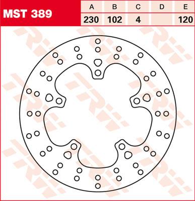 TRW Remschijf, remschijven voor de moto, MST389