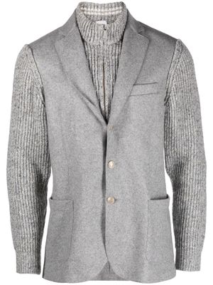 Eleventy Blazer met enkele rij knopen - Grijs