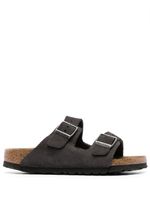 Birkenstock sandales Arizona en cuir à détail de boucle - Gris