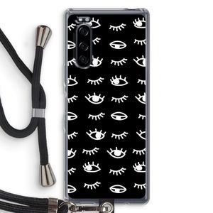 Eye pattern #3: Sony Xperia 5 Transparant Hoesje met koord
