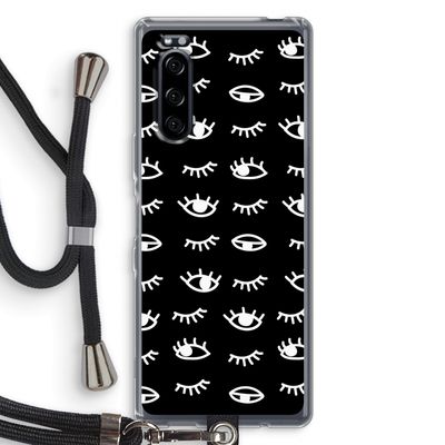 Eye pattern #3: Sony Xperia 5 Transparant Hoesje met koord