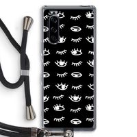 Eye pattern #3: Sony Xperia 5 Transparant Hoesje met koord