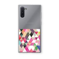 Gekleurde driehoekjes: Samsung Galaxy Note 10 Transparant Hoesje