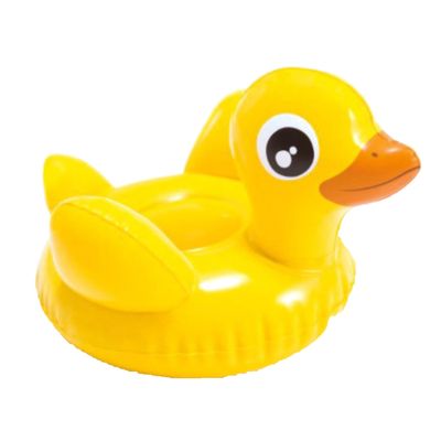 Intex opblaasbare eend - kunststof - geel - 22 x 18 cm