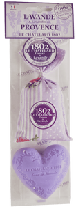 Geschenkset Lavendel - Geurzakje + Hartvormig Zeepje