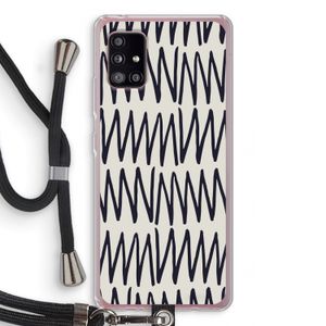Marrakech Zigzag: Samsung Galaxy A51 5G Transparant Hoesje met koord