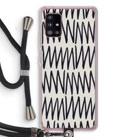 Marrakech Zigzag: Samsung Galaxy A51 5G Transparant Hoesje met koord