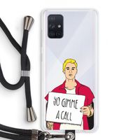 Gimme a call: Samsung Galaxy A71 Transparant Hoesje met koord Gimme a call: Samsung Galaxy A71 Transparant Hoesje met koord