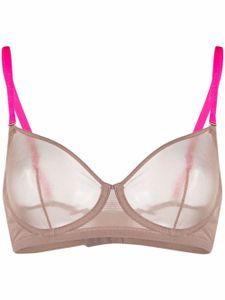 Maison Close soutien-gorge en mesh à armatures - Marron