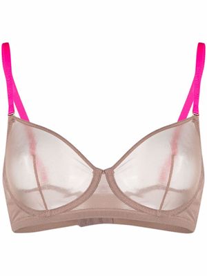 Maison Close soutien-gorge en mesh à armatures - Marron