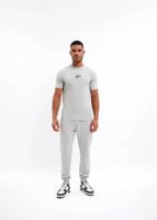 Malelions Striped Signature T-shirt Mm1-aw25-03 Print T-shirts 691 Ocean Grey