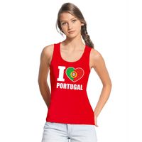 I love Portugal supporter mouwloos shirt rood dames XL  -