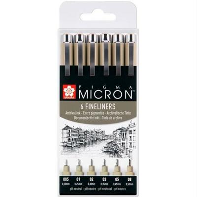 Set Viltstiften Talens Sakura Pigma Micron Fineliner Zwart