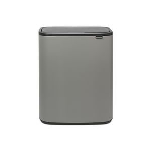 Brabantia Bo Touch Bin afvalemmer 60 liter met kunststof binnenemmer - Mineral Concrete Grey