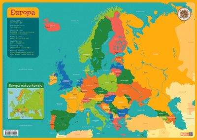 Educatieve onderleggers - Kaart Europa