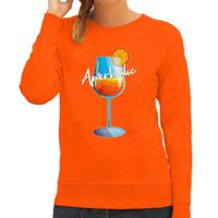 Apres ski sweater dames - aperholic - oranje - wintersport - Aperol - skieen/snowboarden