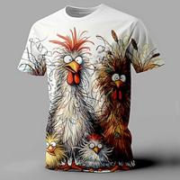 Haan Grappig Retro vintage Casual Street Style Voor heren 3D-afdrukken T-shirt Buitensporten Feestdagen Uitgaan T-shirt Zwart Wit Geel Korte mouw Strakke ronde hals Overhemd Lente zomer Kleding S M L Lightinthebox - thumbnail