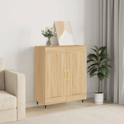 Dressoir 69,5x34x90 cm bewerkt hout sonoma eikenkleurig