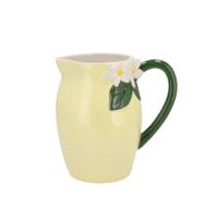 Schenkkan water/wijn karaf Fay - geel - keramiek - 13 x 19 cm - 3 liter - limonadekan