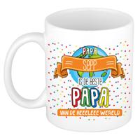 Naam mok papa Sepp - wit - de beste - keramiek - 300 ml - Vaderdag/verjaardag