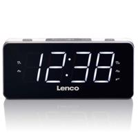 LENCO CR-18 White - PLL FM Wekkerradio groot en overzichtelijk 1,8" LED display - Wit