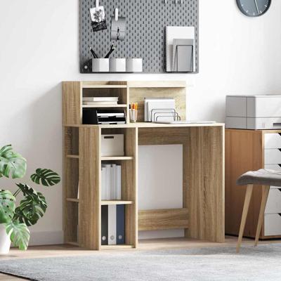 Bureau met opbergruimte Sonoma eiken 90 x 48 x 101,5 cm