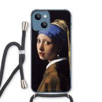 The Pearl Earring: iPhone 13 Transparant Hoesje met koord