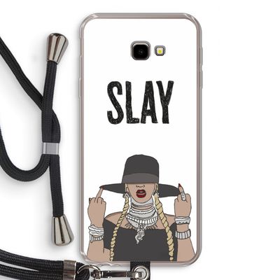 Slay All Day: Samsung Galaxy J4 Plus Transparant Hoesje met koord