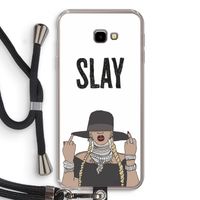 Slay All Day: Samsung Galaxy J4 Plus Transparant Hoesje met koord