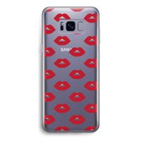 Lips: Samsung Galaxy S8 Transparant Hoesje - thumbnail