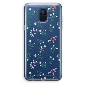 Small white flowers: Samsung Galaxy A6 (2018) Transparant Hoesje