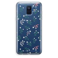 Small white flowers: Samsung Galaxy A6 (2018) Transparant Hoesje