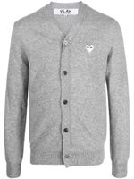 Comme Des Garçons Play cardigan en laine à design chiné - Gris - thumbnail