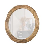 WOOOD Exclusive Ronde Spiegel Rion Mangohout, 100cm - Naturel