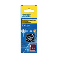 Klinknagels Rapid 5001528 Boor Ø 3,2 x 6 mm Aluminium (50 Stuks)