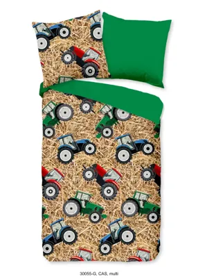 Good Morning Kinderdekbedovertrek "tractor" - Multi - (135x200 cm) - Katoen Good Morning Kinderdekbedovertrek "tractor" - Multi - (135x200 cm) - Katoen