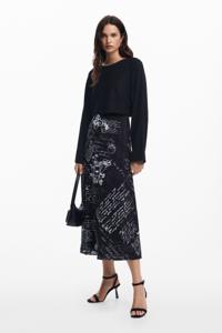 Gecombineerde midi-jurk - BLACK - XS