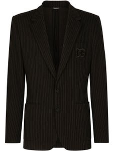 Dolce & Gabbana blazer Portofino à fines rayures - Noir